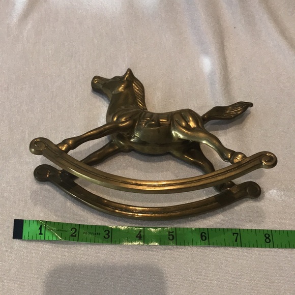 Vintage Brass Rocking Horse - Picture 3 of 11